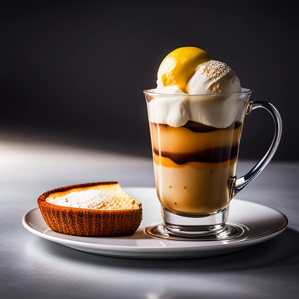 affogato and lemon tart