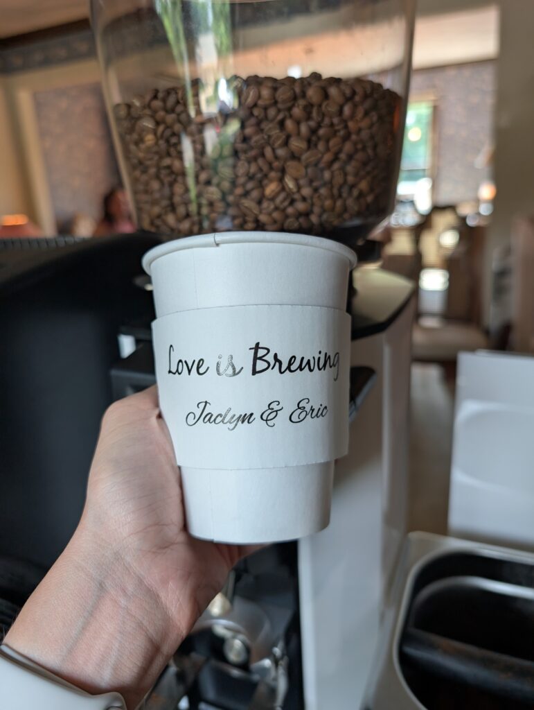 bridal shower coffee bar