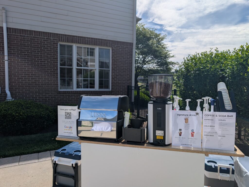 coffee bar for grad party