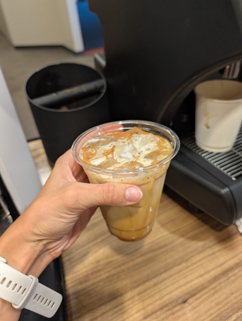 honey cinnamon iced latte
